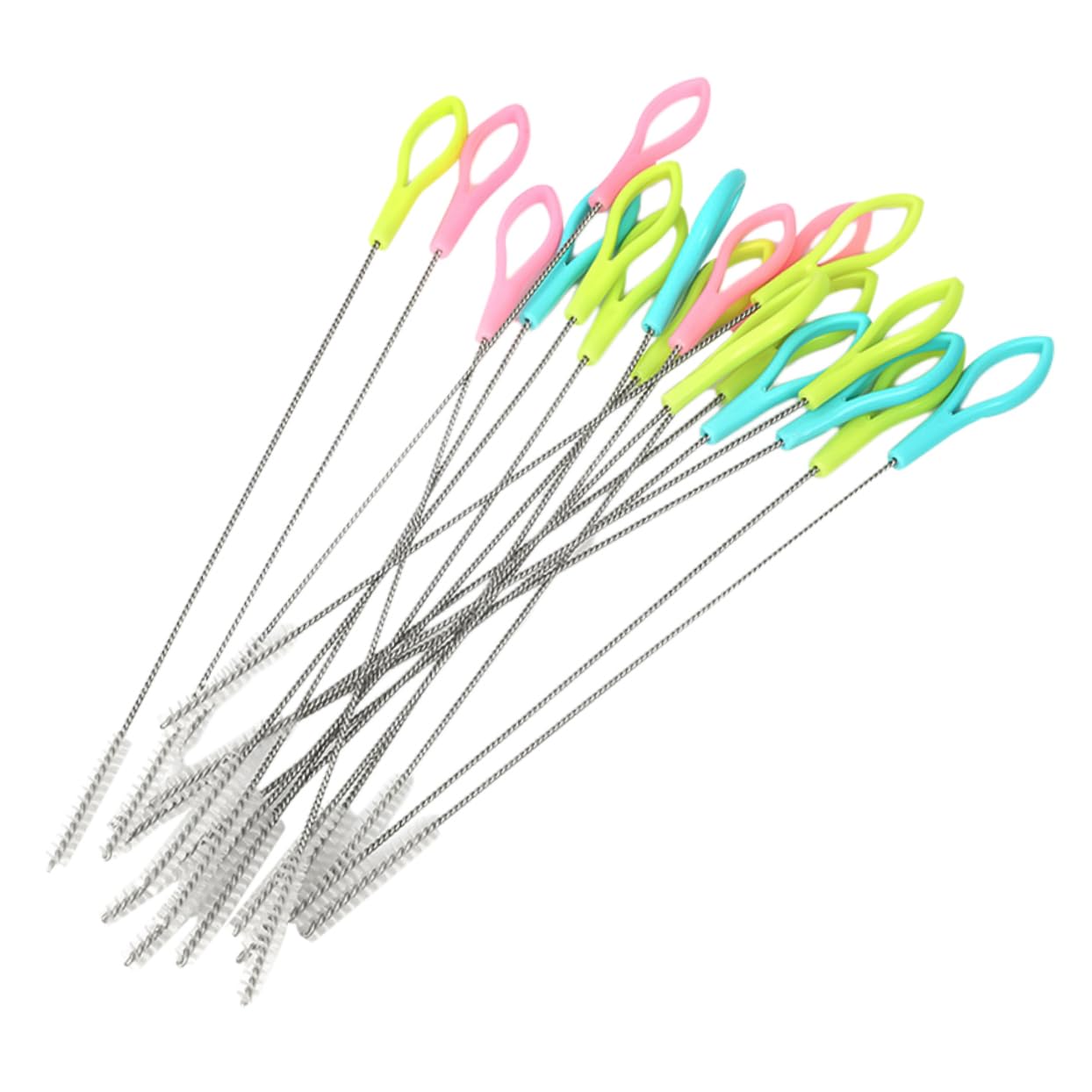 GLEAVI 3er-Sets Ergonomische Strohbürste Flaschen-strohhalm-reinigungsbürste Für Edelstahl-silikon-Glas-strohhalme Weiche Nylonborsten 50 Stück * 3