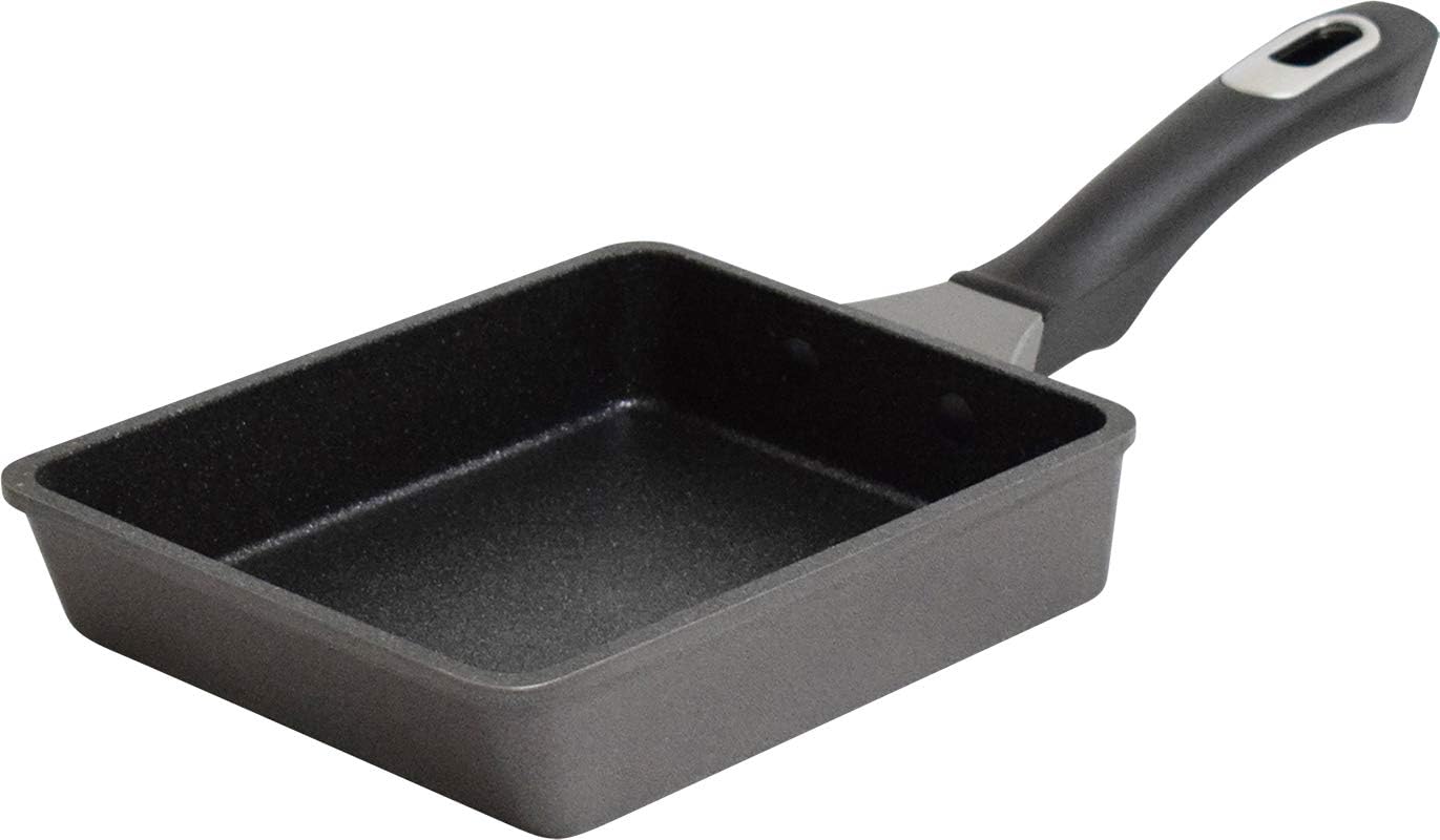 Urushiyama Metal Industries MDN-E19-13.5 PFOA Free Eggs Frying Pan, 7.5 x 5.3 inches (19 x 13.5 cm), Induction Compatible, Teflon Treatment, Made in Japan