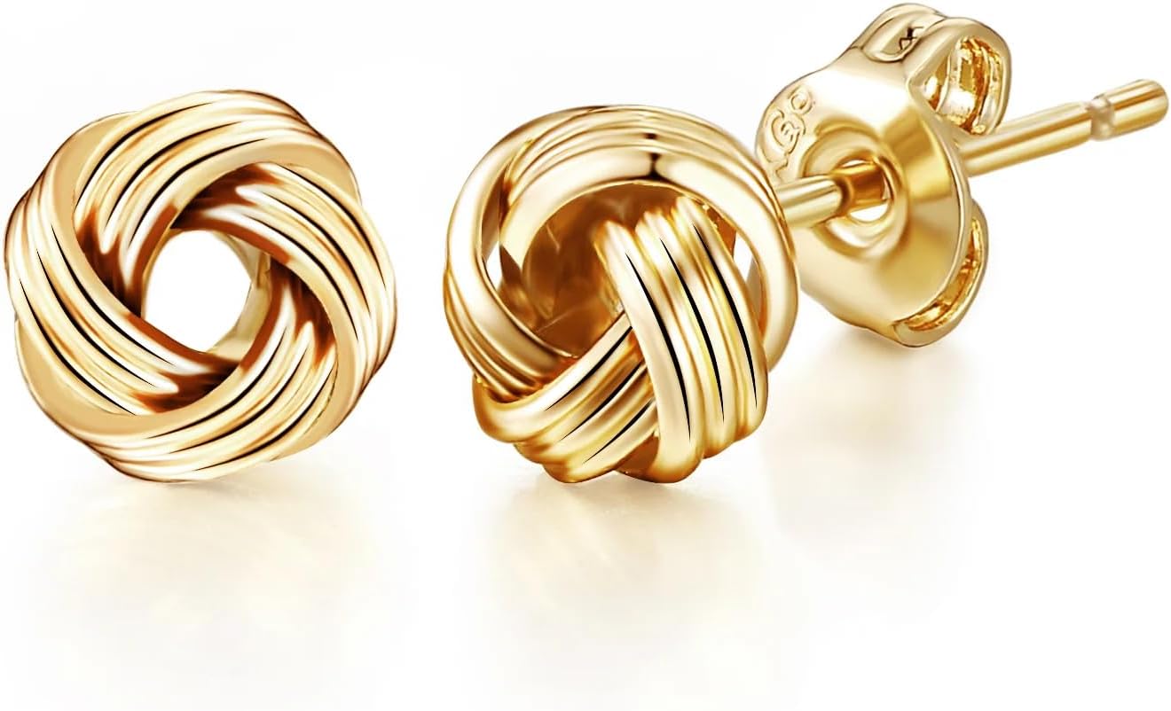Philip JonesGold Plated Love Knot Earrings