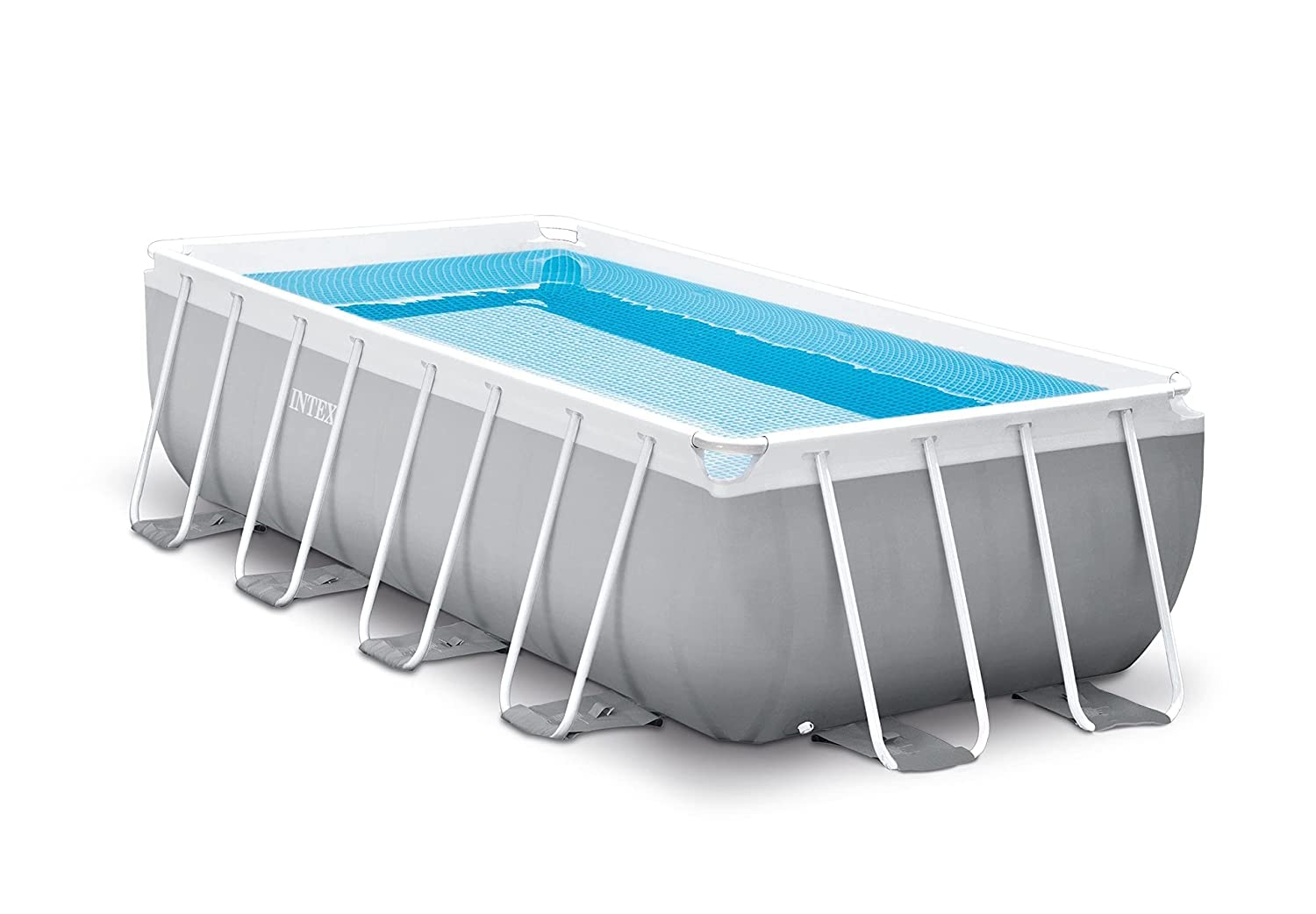 Intex 16 Ft. X 8 Ft. X 42 Inch Prism Frame Rectangular Pool Set Multi Colour, 26792Uk, 16 Ft. X 8 Ft. X 42-Inch Prism Frame Rectangular Pool Set