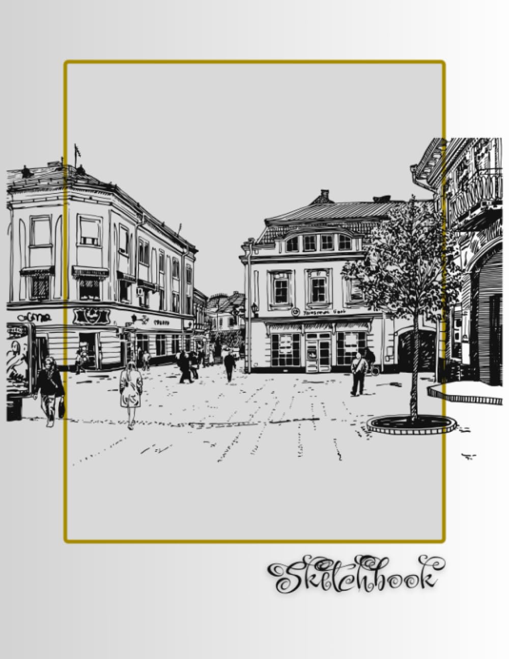 Sketchbook: City Scene, Large 8.5" x 11", 110 Pages, Perfect for Everyone, Crayons, Pencils, Drawing and Sketching