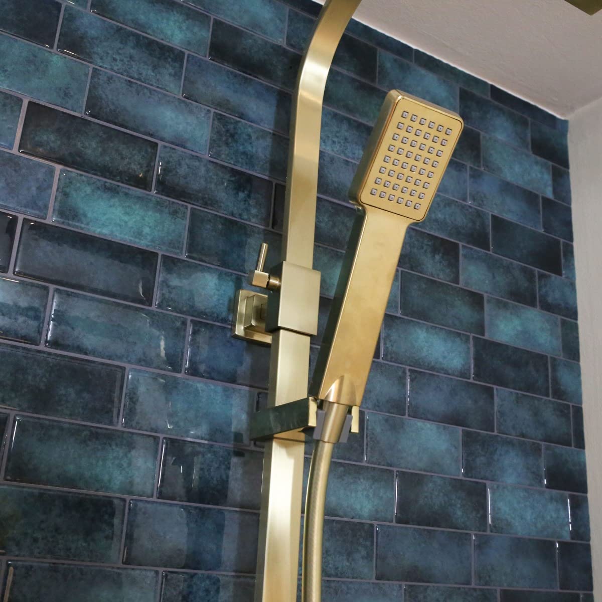 Charme II Columna De Suelo Mecánica Oro Cepillado Para Bañera Exenta Essebagno