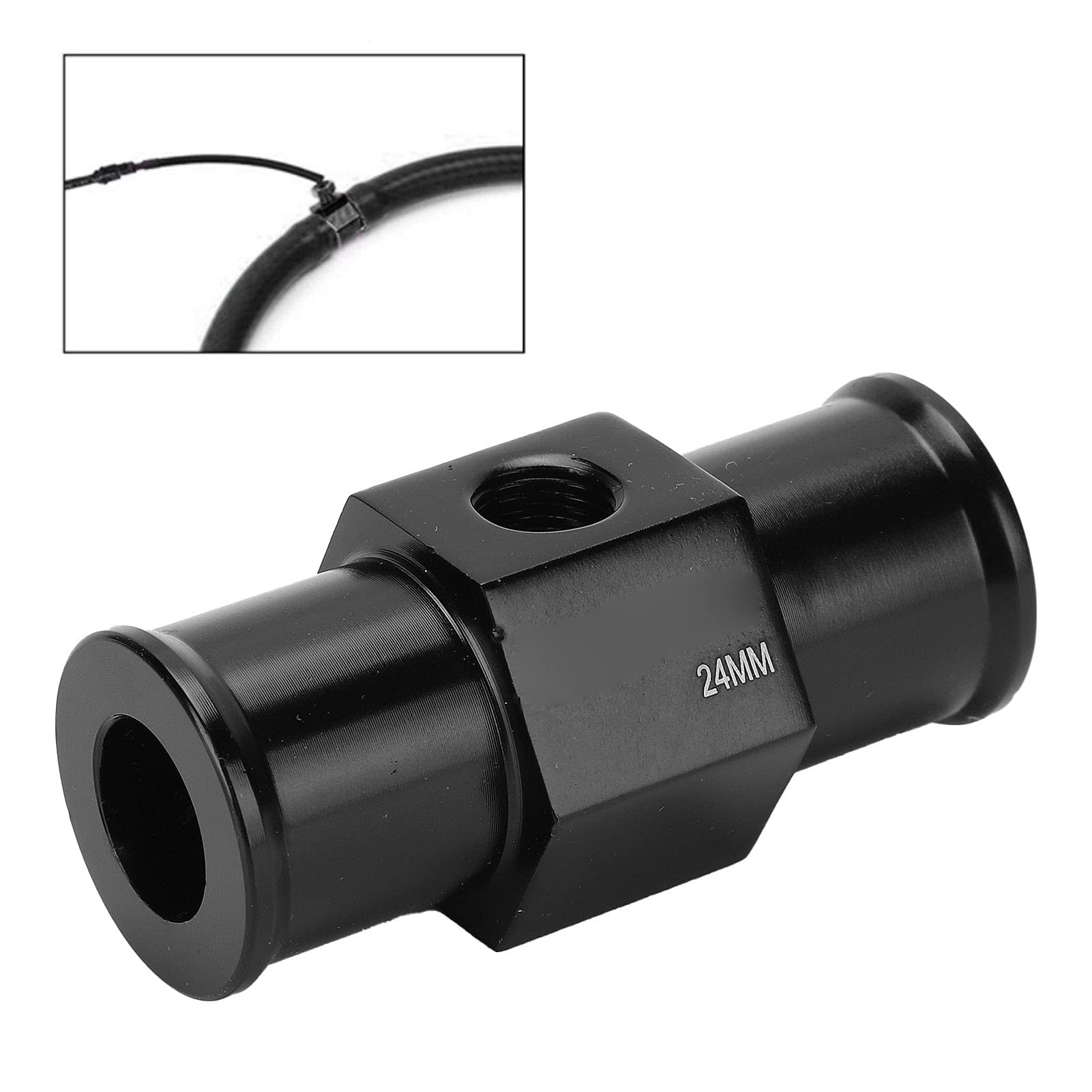 Adattatore Per Sensore Temperatura Acqua - Per Tubo Radiatore 16-24mm - Con 2 Morsetti - In Lega Alluminio - Foto 3