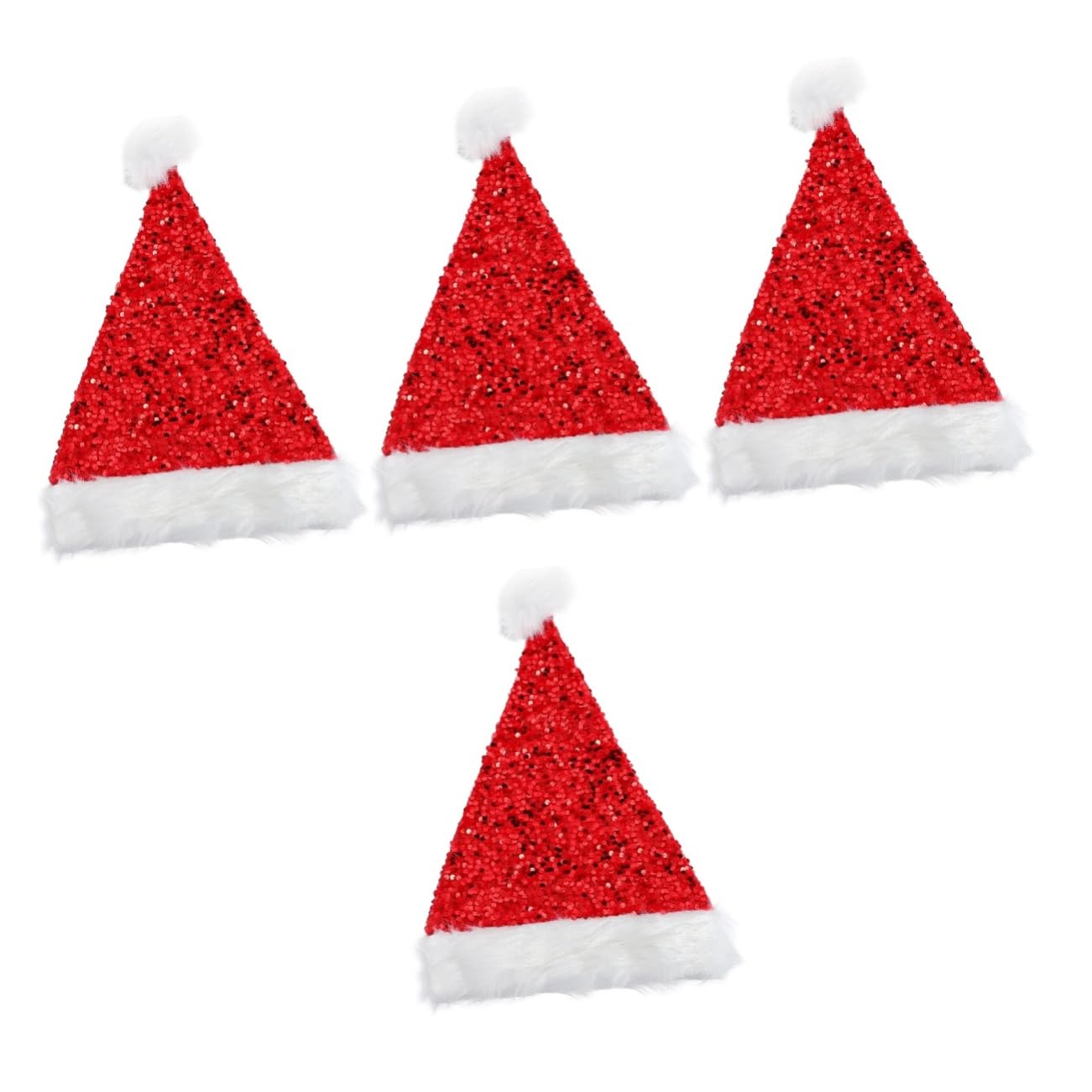 KOMBIUDA 4 Stück Weihnachtsmütze rote Weihnachtsmann-Kopfbedeckung weihnachtsfeier liefert Weihnachtsmann-Hut Kleinkind Mütze Hut für Kinder Babymützen Hüte Weihnachtsplüschmützen Flaum
