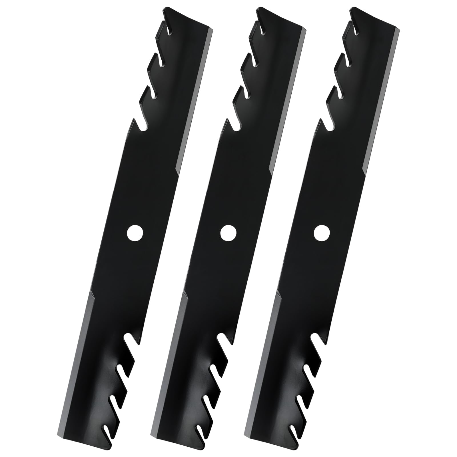 Photo 1 of 103-6584-S 18" Toothed Mulching Blade Compatible with Exmark 36" 52" Deck Lazer Z Turf Tracer Metro 103-2508 103-2518 103-2518-S 103-2528 103283 103-5218-S, Replacement for 303146 103-6584, 3 Pack
