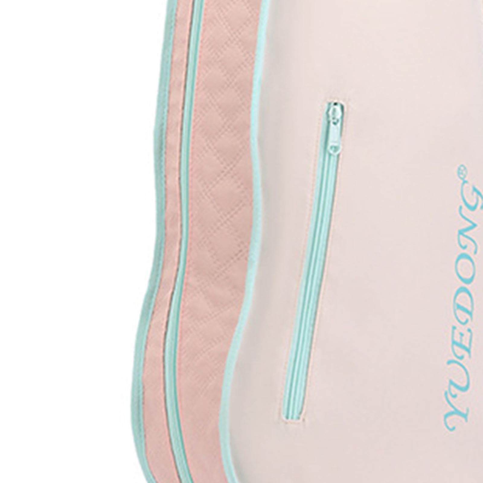 4/4 Geigenkoffer, Tragbare Tragetasche, Modisch mit Verstellbaren Gurten, Schutz für Geigen Im Freien, Rosa Weiß