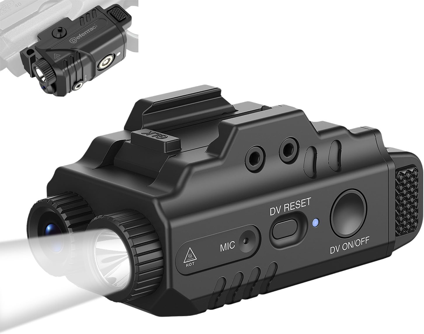 DEFENTAC HD1080P Camera and 500 Lumens Flashlight Combo Bundle with DF-1061G