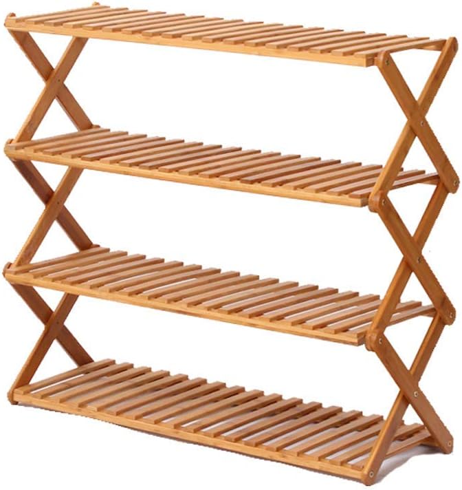 Home Decoration Multifunction Shoe Shelf Space Simple Solid Wood Multi-Layer Shoe Cabinet Multi-Function Dust-Proof Dormitory Home Free Installation Foldable,100X28X61Cm