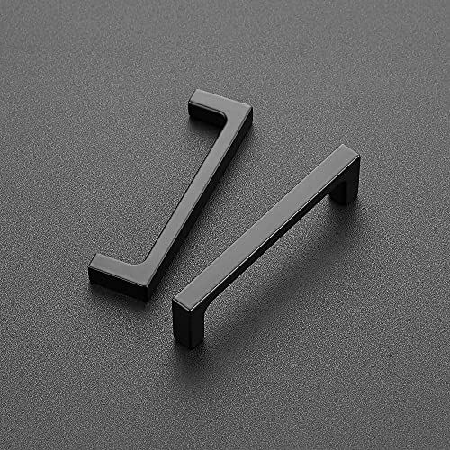 Image of Ravinte Matte Black Kitchen Cabinet Handles 3-3 /4 Inch Pulls 25 Pack | Solid Zinc Alloy , Smooth Design, Screws Included, Square Pulls for Kitchen Drawers & Cupboards