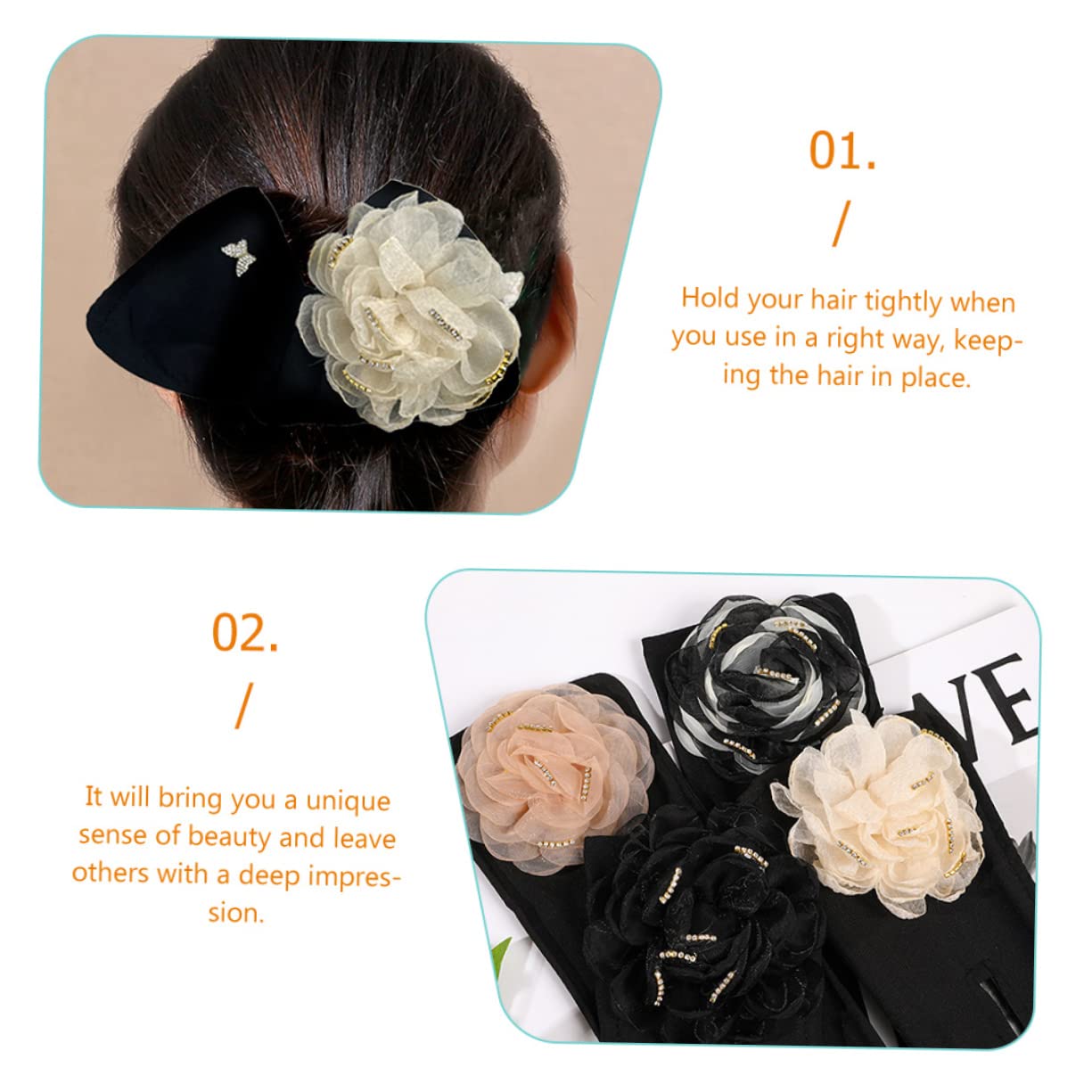 FOMIYES 12stücke Blumen Haarknoten Maker Große Blumenform Für Hochsteckfrisuren Haarstyling-tool Für Reisen Partys Und Sportaktivitäten Dekorativ Und Praktisch