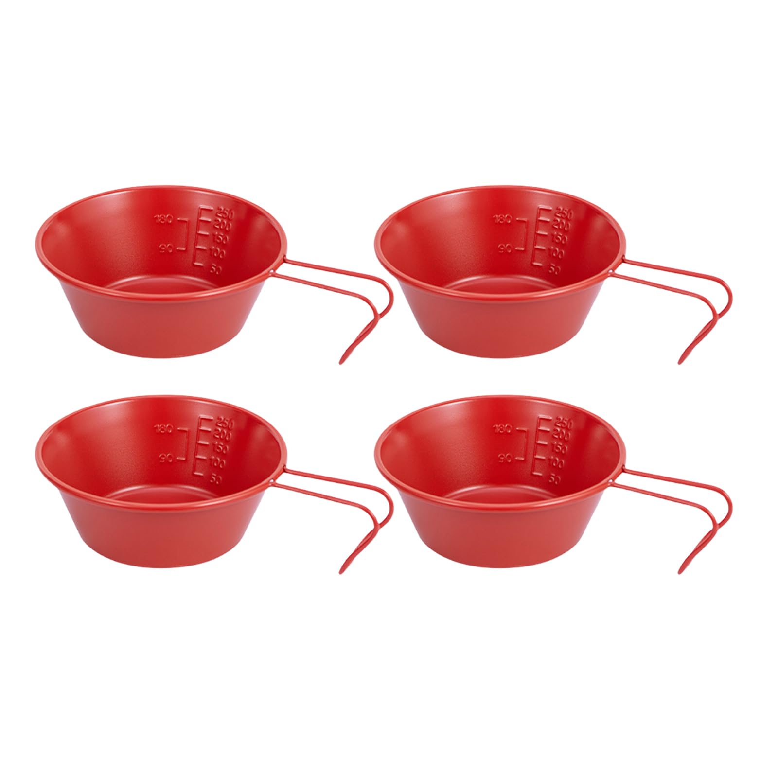 carotoe 4Pcs Stainless Steel Nonstick Bowl with Handle Metal Outdoor Camping Tableware Serving Bowl for Outdoor and Indoor Use Serving Bowls