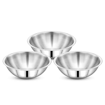Maxima Tasra 3 Piece Set | Triply cookware | Unique Structure | Sturdy and Durable | Scratch Resistant | Even Heat Distribution | Comes Without Lid | Size - 20 CM, 22 CM, 24 CM