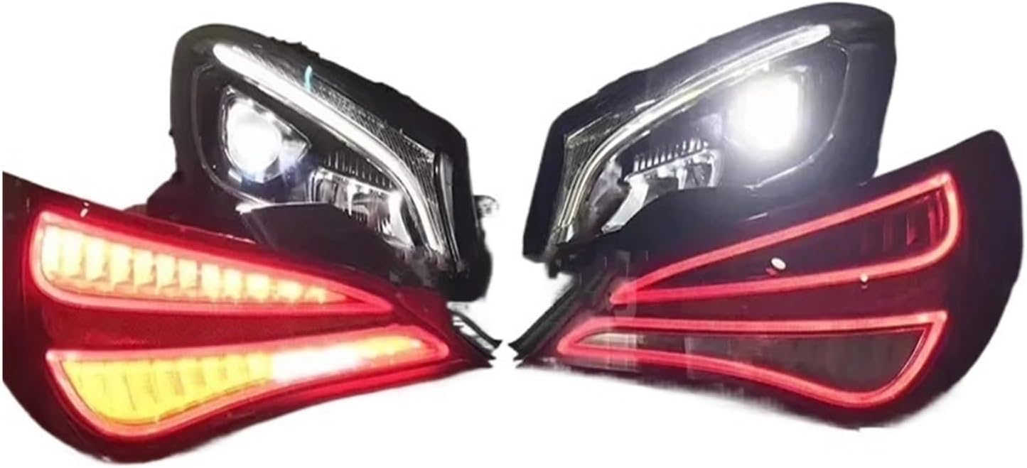 Car taillights For Mercedes for Benz W117 CLA180 CLA200 CLA260 14-18 LED Headlight Tail Light Angel eyes Hi-Lo Beam Daytime Running Turn for signal(Tail light)