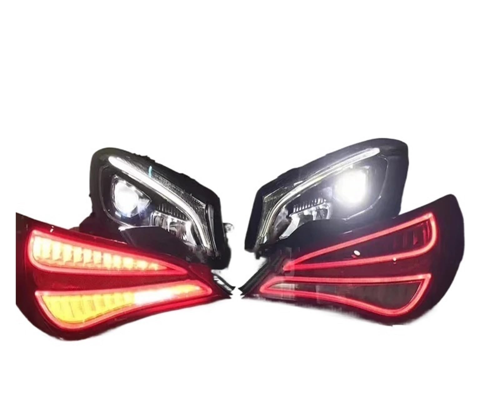 Car taillights For Mercedes for Benz W117 CLA180 CLA200 CLA260 14-18 LED Headlight Tail Light Angel eyes Hi-Lo Beam Daytime Running Turn for signal(Tail light)