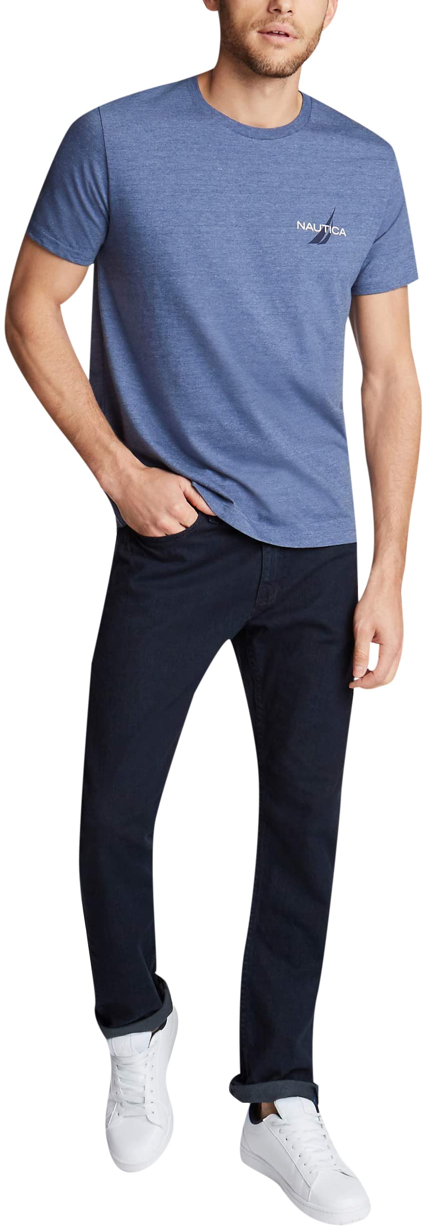 NauticaMen's Short Sleeve Logo Series Graphic Tee Polo Shirt