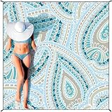 HIHOHO Beach Blanket Waterproof Sandproof Extra Large Beach Mat 79' X 83'/120'x108'for 1-8 Adults Quick Drying Durable Outdoor Picnic Mat for Beach Travel Camping Hiking