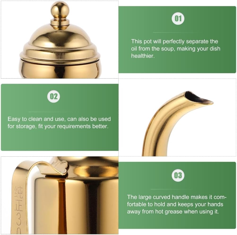 Stainless Steels Condiment Container Vinegar and Oil Dispenser with Long Spout