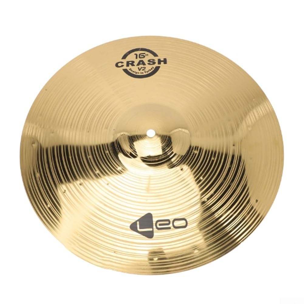 Becken, 14" Messing Percussion Splash Crash Hi-Hat Jazz Drum Becken, Goldfarben