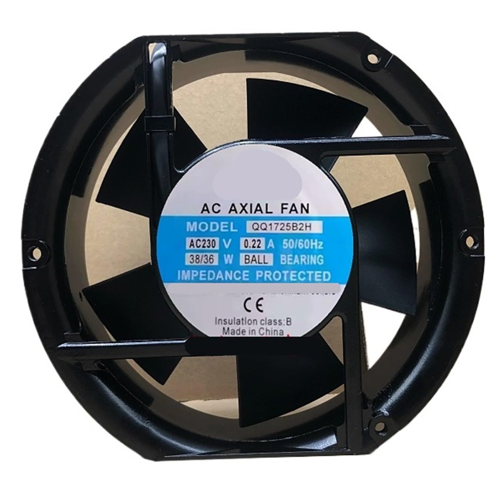 Lzikkgki One Color Qq1725b2h Ac 230V 0.22A 172X150x51mm 2-Wire Cooling Fan