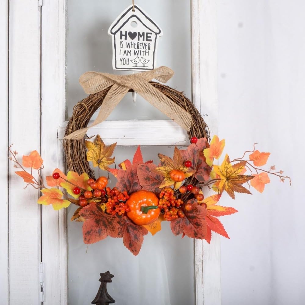 フラワーリース 早秋6 咲き誇る秋色5 ハロウィンリース 玄関リース 造花 ダリアとカボチャのハロウィンリース☆玄関リース☆造花 秋