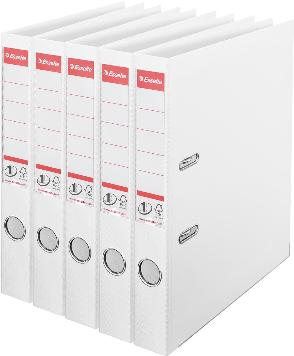 Esselte 162600 Zestaw 5 segregatorów A4 50 mm Biały