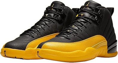 black and yellow 12s size 9