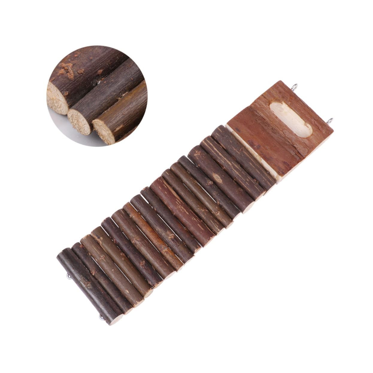 COLLBATH Pet Ladder Bridge Wooden Hamster Toy Bird Climbing Ladder Chewing Toy Small Pet