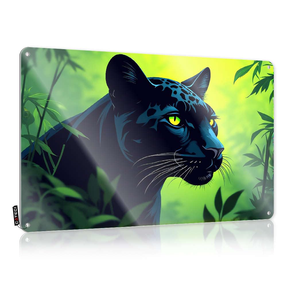 Fzfn Men's Colour Black Panther In The Jungle. Plaque Entry Way Decoration | Sarcastic Nice Decorative Wall Art(30X40cm)