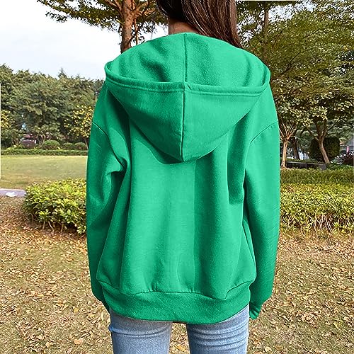 Women Zip Up Hoodie Casual Sweatshirt Drawstring Loose Fit Oversized Lightweight Fashion Fall Tops For Teen Girls3