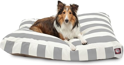 Miniatura 11 de Majestic Pet Cama mediana para perro, rectangular, poliéster, lavable, 36x29x4 pulgadas, amarillo Negro -,Negro (espuma viscoelástica
