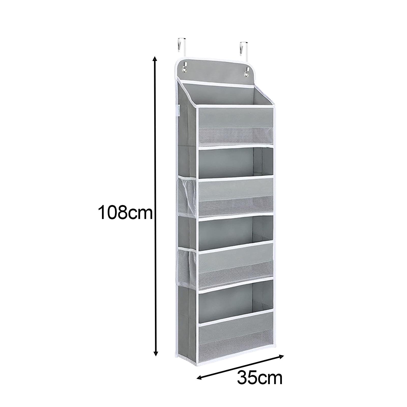 predolo Organizador de Zapatos sobre La Puerta con Bolsillos Profundos, Zapatero Colgante para Armarios Y Puerta Estrecha, Colgador para Zapatos, Gris, tal como se describe