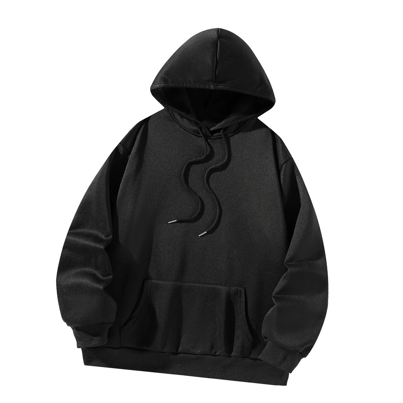 nivaa Hooded Sweatshirt Y2K Activewear Stylish Pullover for Fall Street Teen Girls M Black-picture-18