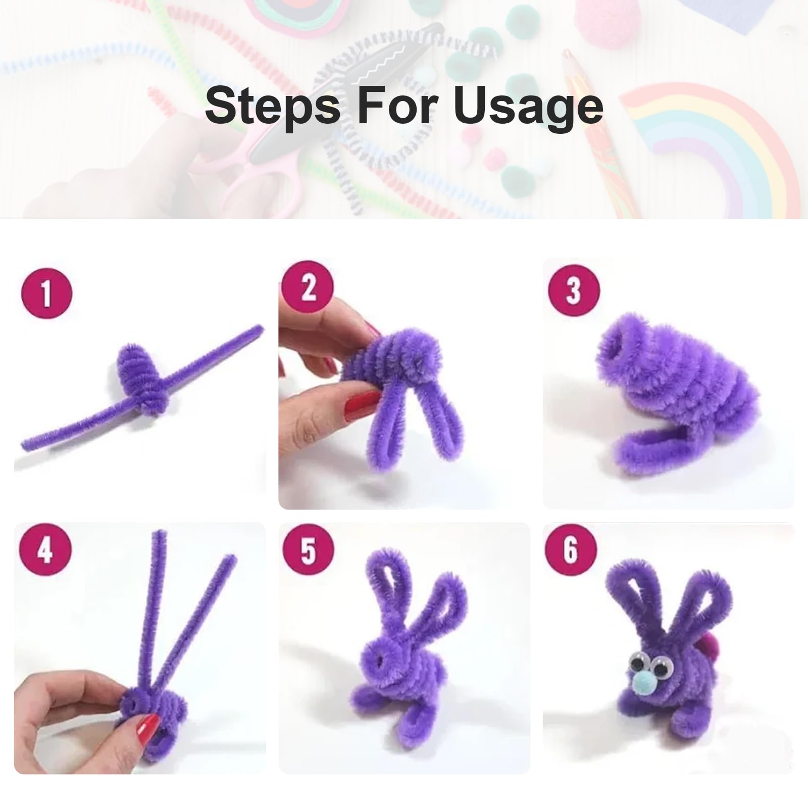 Lilieblumen - Lot De 200 Cure-pipes - Fil Chenille Pour Bricolage - 30 Cm De Long - Vert Et Blanc - Avec Ruban Et Bâtonnets De Fleurs - Pour Bouquet De Fleurs