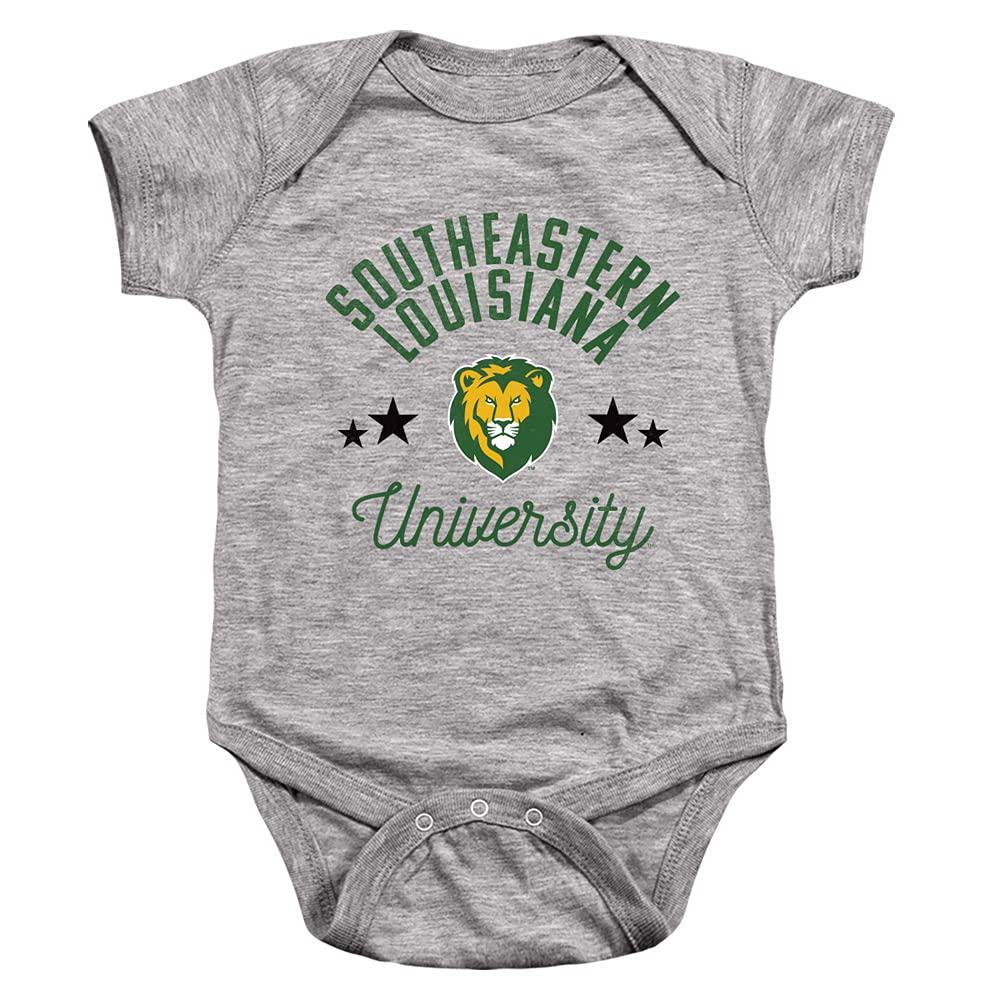 Southeastern Louisiana University Official Lions Unisex Infant Snap Suit for Baby,Athletic Heather, 6 Months
