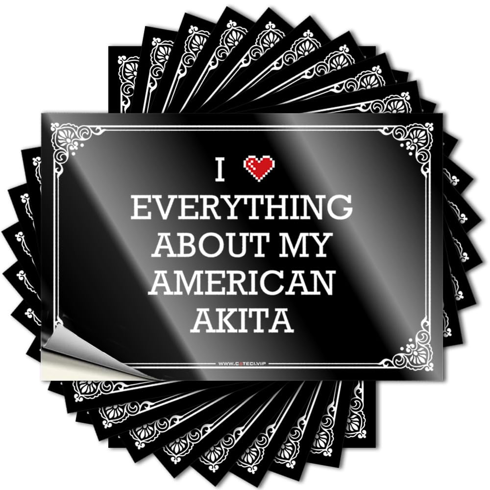 Saying Outside Decor | Fun Tumbler I Love Everything About My American Akita for Motorcycle(12X18CM)
