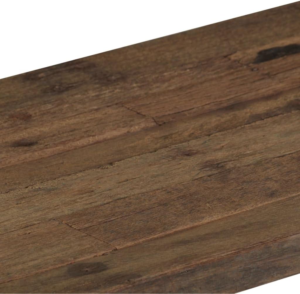 vidaXL Coffee Table Brown and Silver Solid Reclaimed Wood and Steel Medium