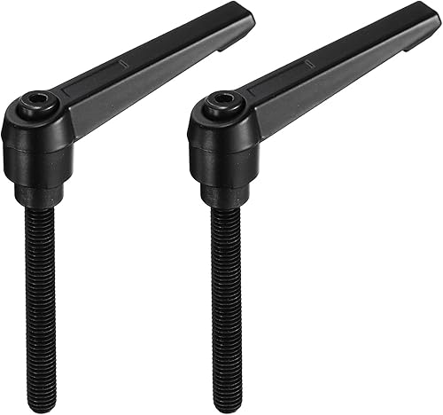 Miniatura 45 de uxcell - Juego de 2 tiradores ajustables de palanca de sujeción con botón macho roscado Negro -,Naranja,https:/ www.Yaxa/dp/undefined