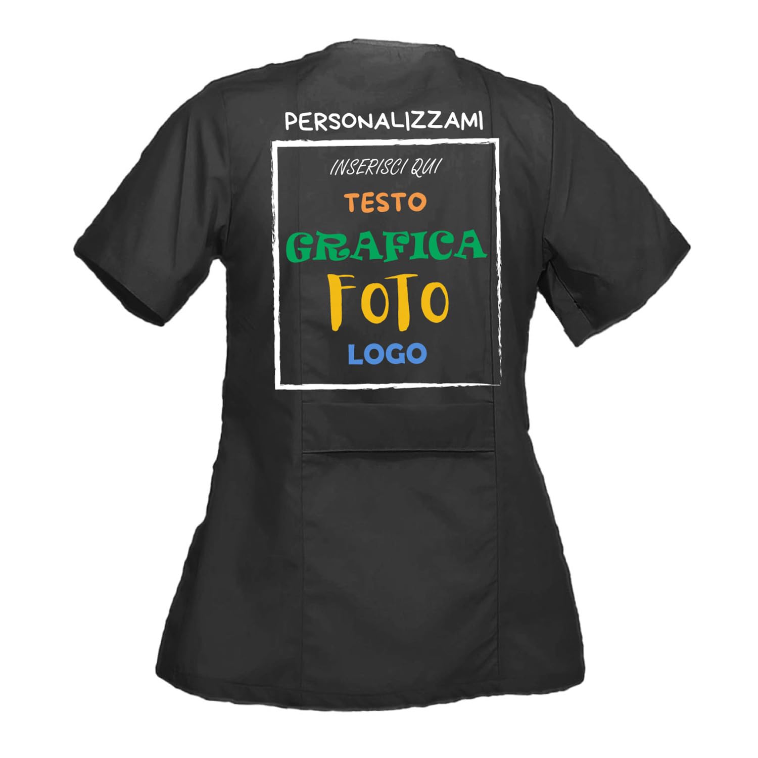 fratelliditalia.org Casacca da donna per estetista o parrucchiera taglie da XS a XXL made in italy Personalizzazione inclusa