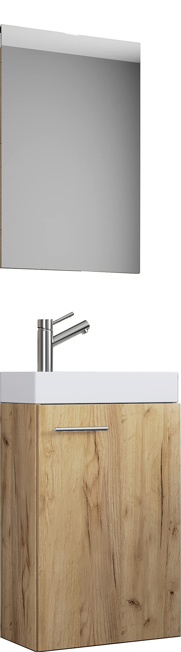 3-tlg. Waschplatz-Set Für Gäste-WC – Waschtisch, Schrank & Spiegelschrank