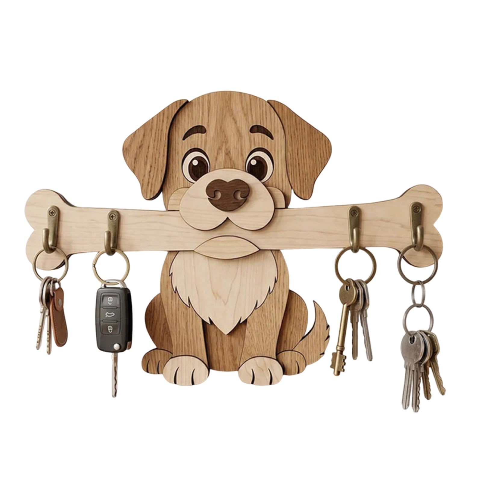 matumou Key Hanger, Wall Mounted No Punching Design, with Cartoon Dog Shape Storage Hook, Sturdy -Proof Space Saving Key Holder