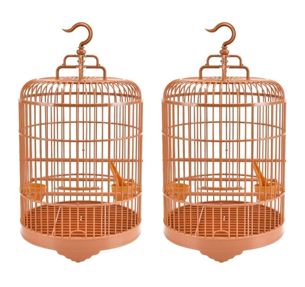 Gabbia per Uccelli 2 Pezzi Gabbia per Uccelli Gabbie per Vintage Set per Pappagalli Rotonda Classica per Voliera per Sospesa Voliera