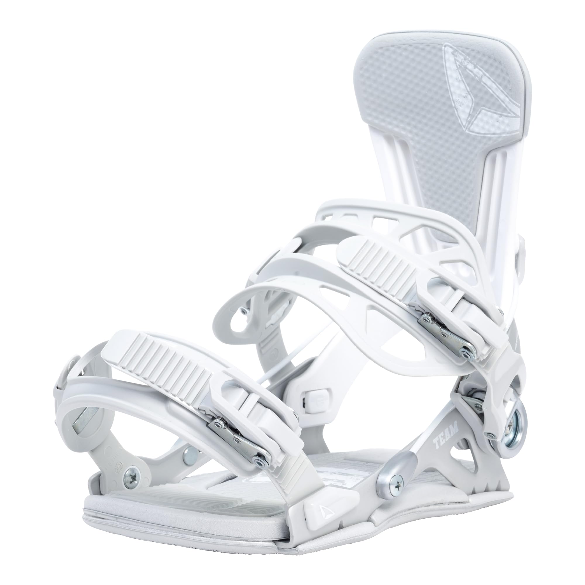 Snowboard Bindung Team Silver | Patentiertes FASTEC System | Hybrid mit Fast Entry + Strap in | Performance + Comfort | Für Damen & Herren