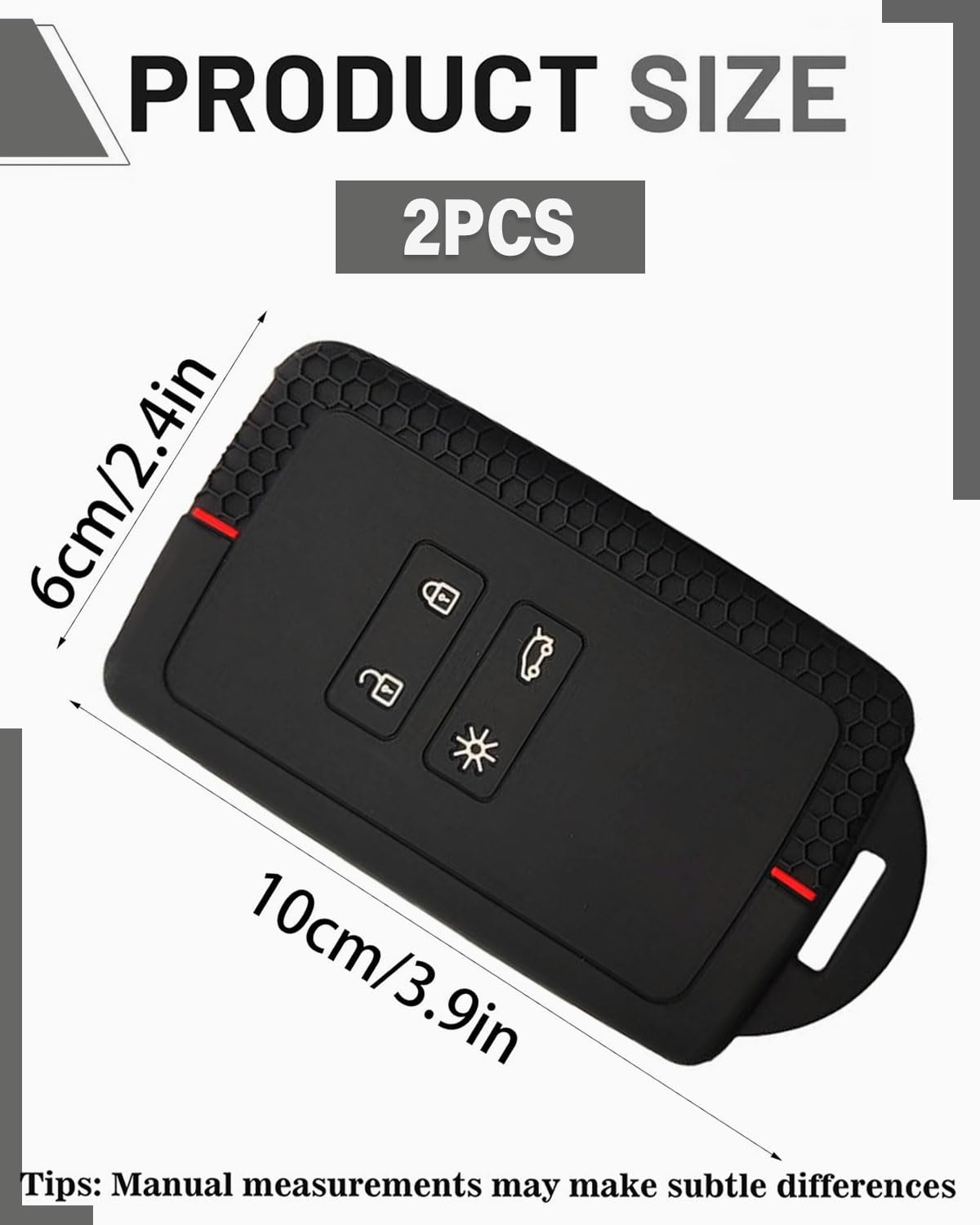 Silicone TPU Cover Chiave Renault Clio Megane Koleos Kadjar Kangoo Twingo Talisman Captur Space Dacia Duster, 4 pulsanti, 2 Pezzi