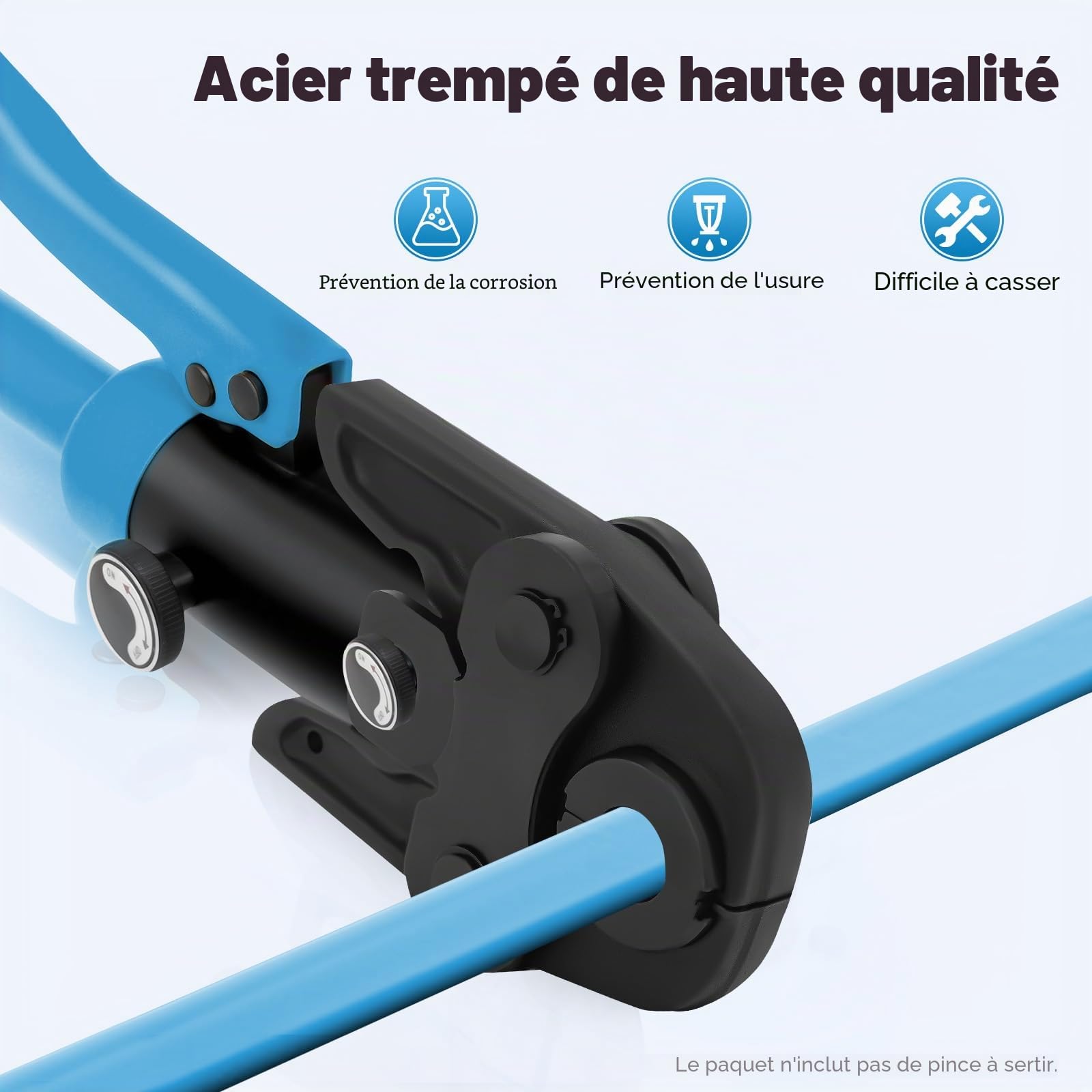 Pince à sertir professionnelle TH-Kontur 16-32 mm, pour tube composite en aluminium, PEX, cuivre, acier inoxydable