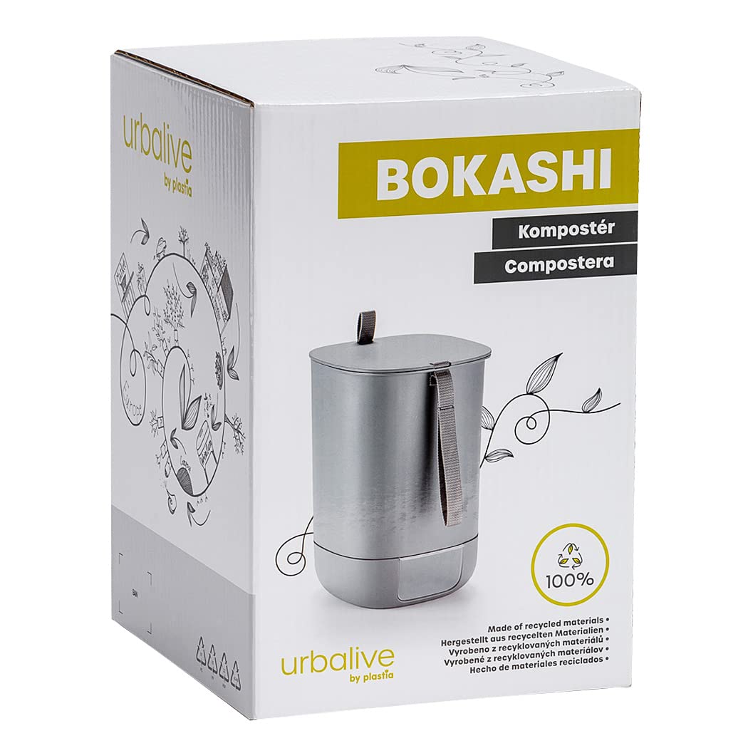 Lote de 2 Bokashi Urbalive Design 14 litros con recuperador de jugos Integrado