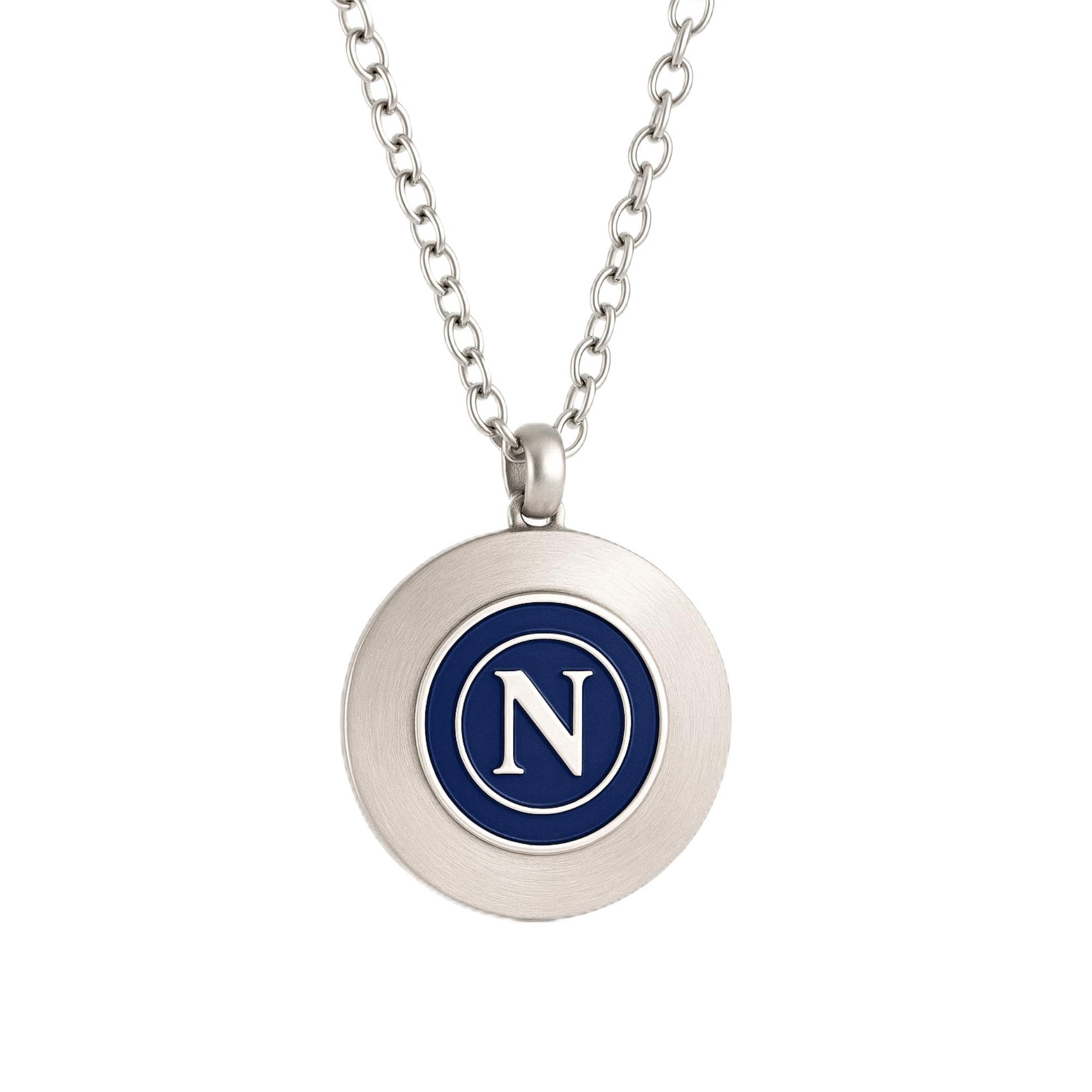 Collana Uomo Acciaio Smaltato – Ciondolo Commemorativo Squadra di Calcio Partenopea | Gioiello Tifosi | Idea Regalo Fan Calcio