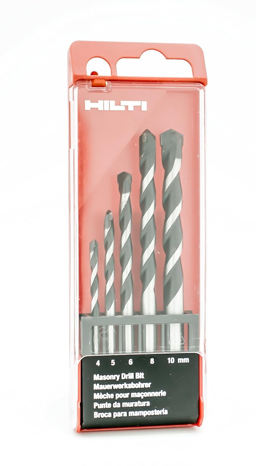 HILTI MDB - Set di punte per trapano per muratura, 4-10 mm, 5 pezzi
