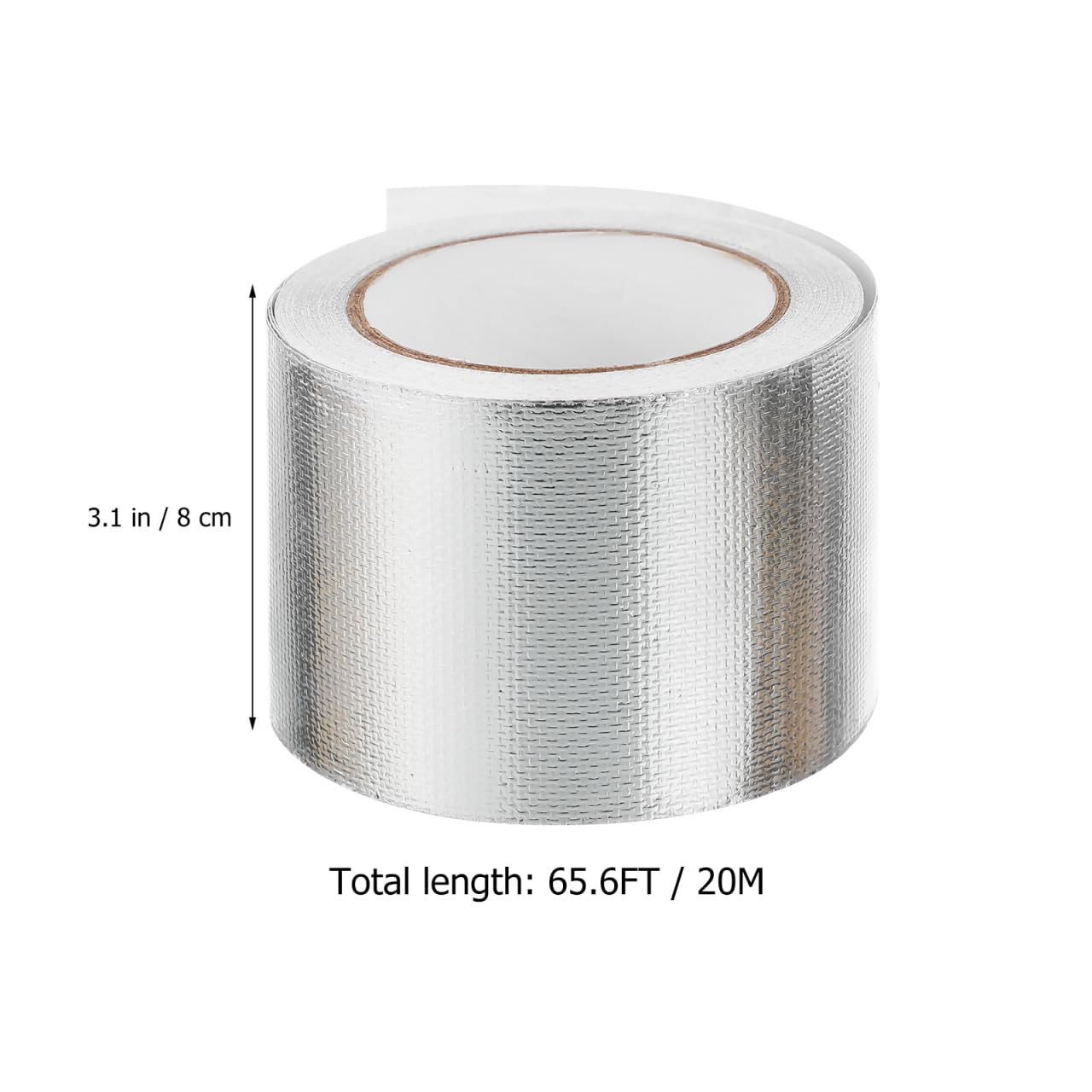 Mikikit 8Cm Wide Aluminum Foil Tape Waterproof Insulation Repair Tape for Ductwork Rvs Tents and Outdoor Use - 20M Long Heavy Duty Adhesive