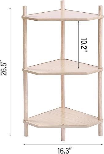 Miniatura 18 de LITA Mesa auxiliar moderna de madera, mesa auxiliar decorativa para plantas con almacenamiento de revistas para dormitorio, sala de estar, baño,