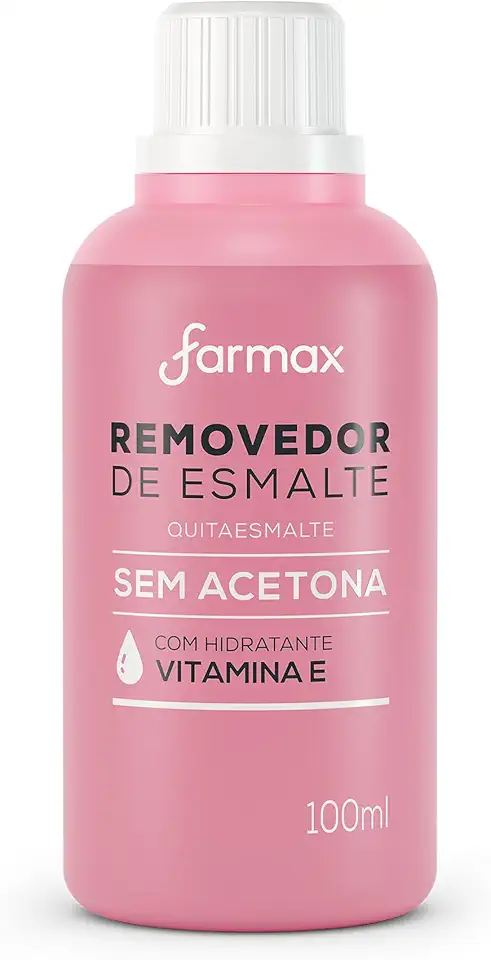 Farmax - Removedor De Esmalte Farmax 100Ml Sem Acetona Uva